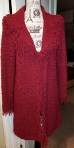 Karen Scott Sport Deep Red Sweater Jacket